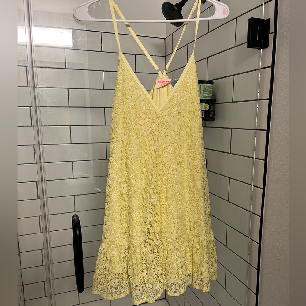 SOLD NWT Showpo Pastel Yellow Mini Shift Dress
